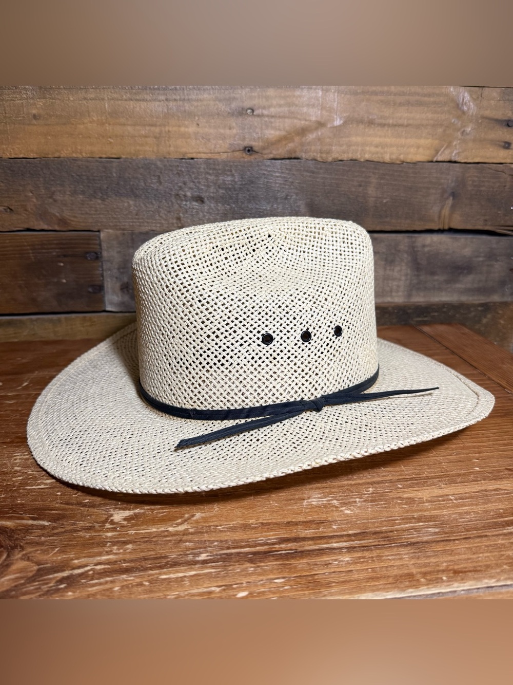 Vintage Beaver Hats Straw Cowboy Hat In Great Condition Size XL Made in USA